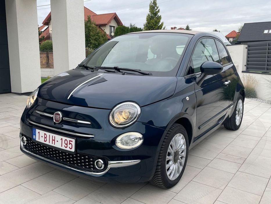 Fiat 500 Led-Duża Navi-Chrom-Virtualny Zegar-Automat-10tyś km-Pół Skóra-Piękny