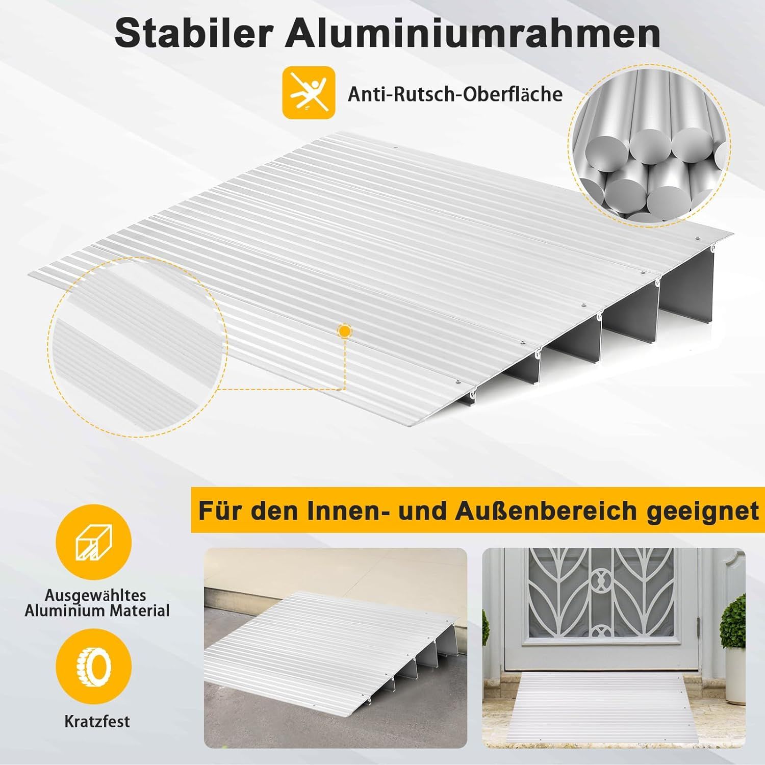 Aluminiowa Regulowana Rampa Progowa Do Wózków