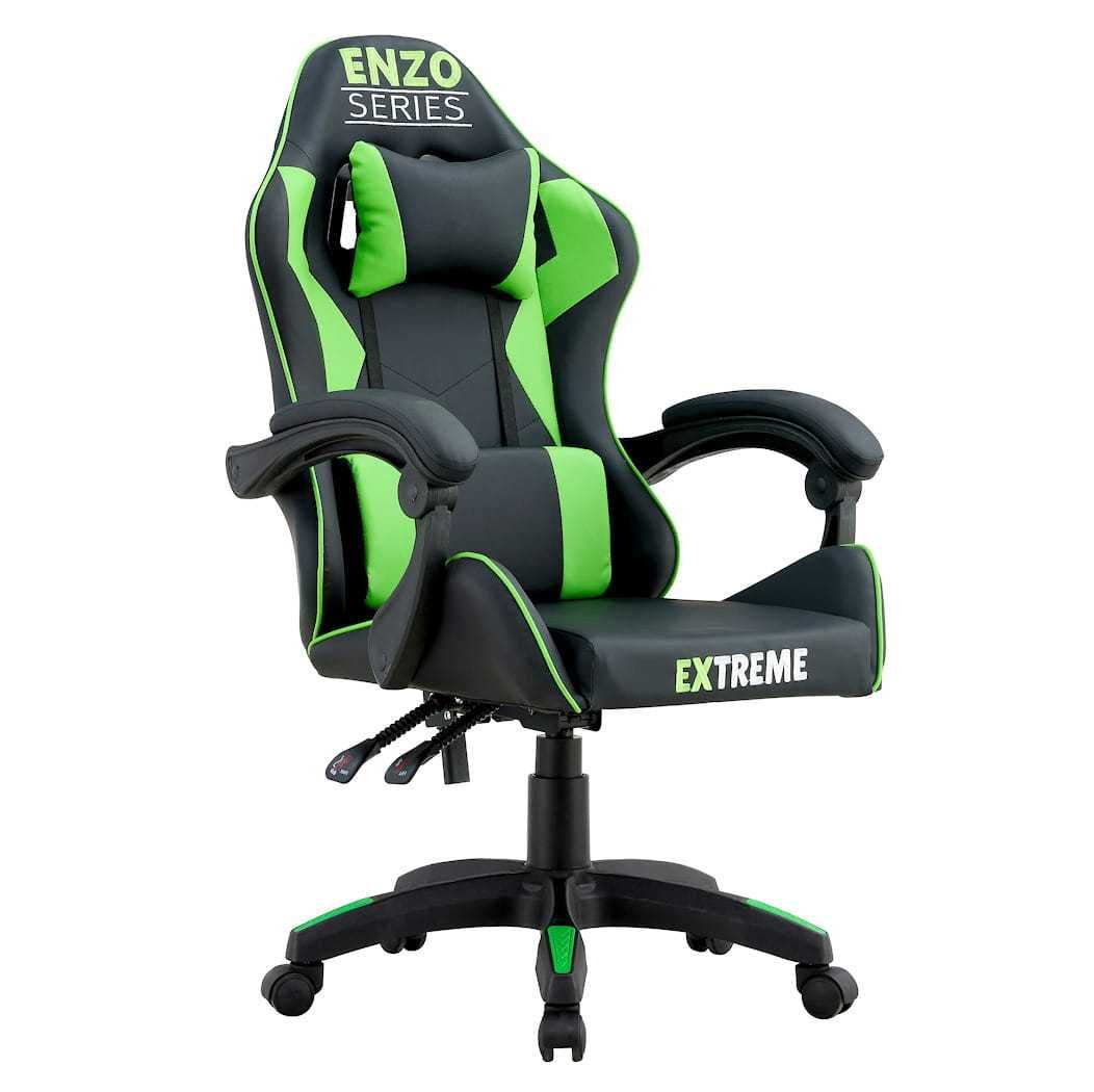 Komfortowy Fotel dla Gracza Extreme ENZO Green z regulacją wysokości