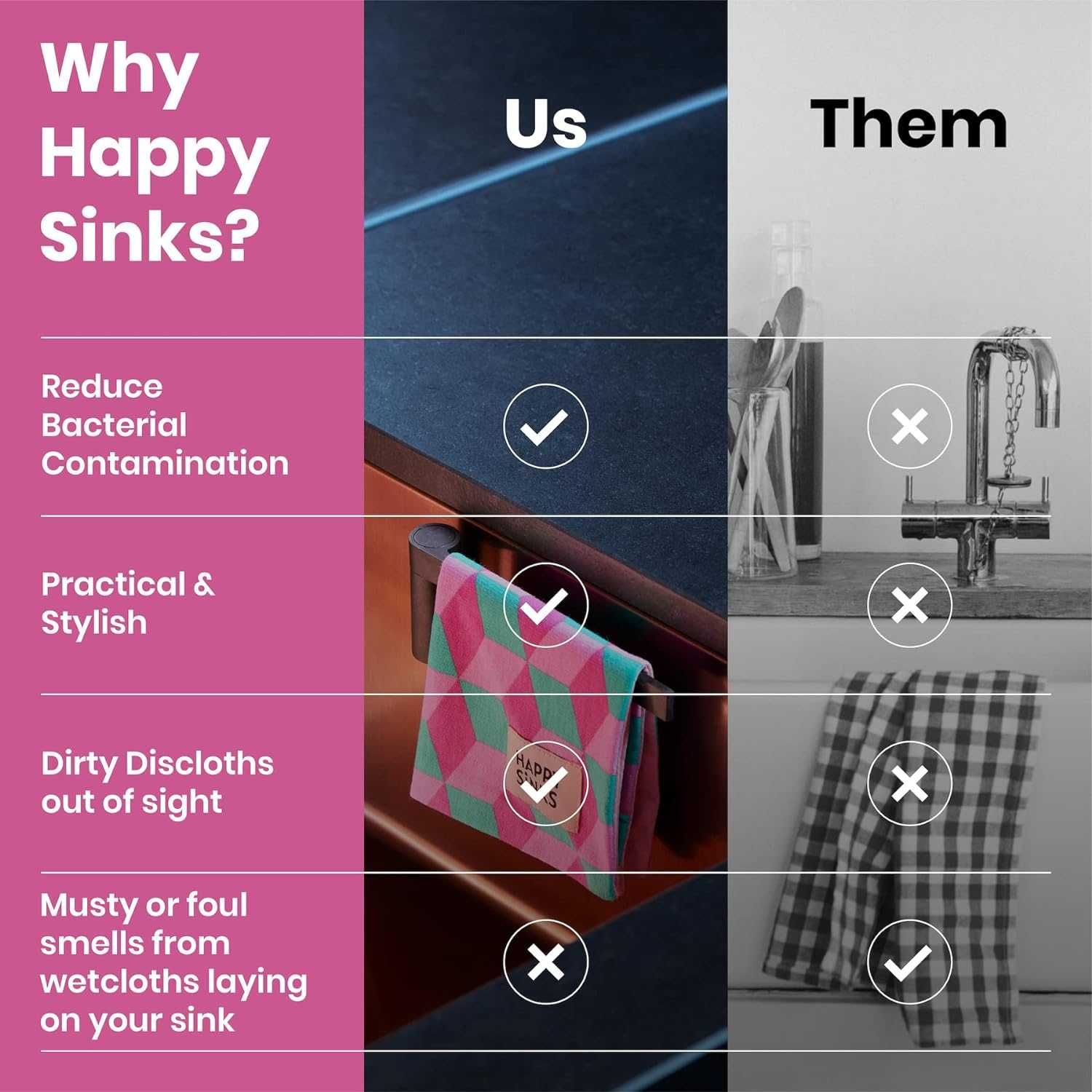 Happy Sinks Magnetyczny uchwyt na ręczniki-288