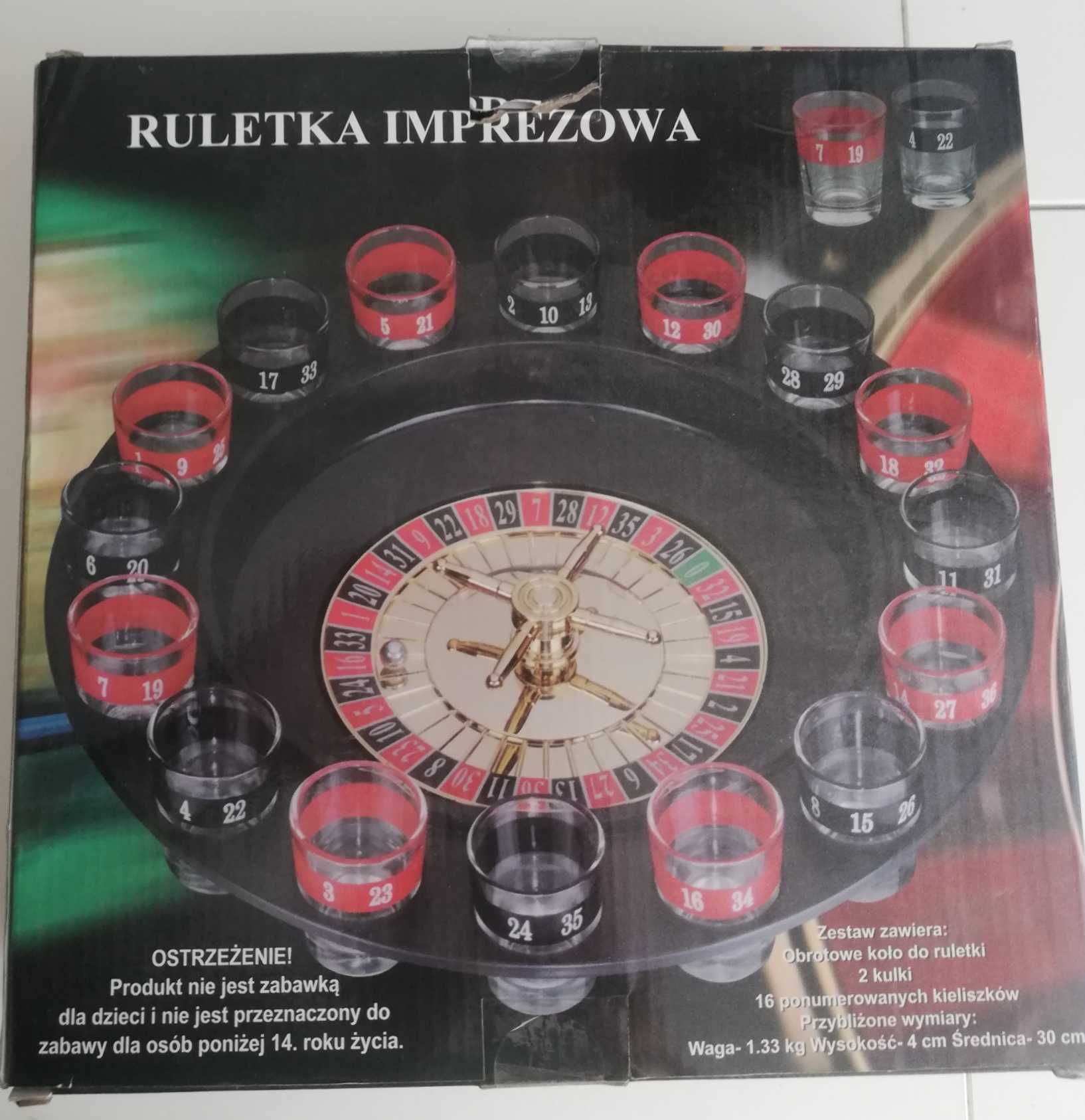 Ruletka imprezowa - gra towarzyska na imprezy - Nieużywana - Tanio