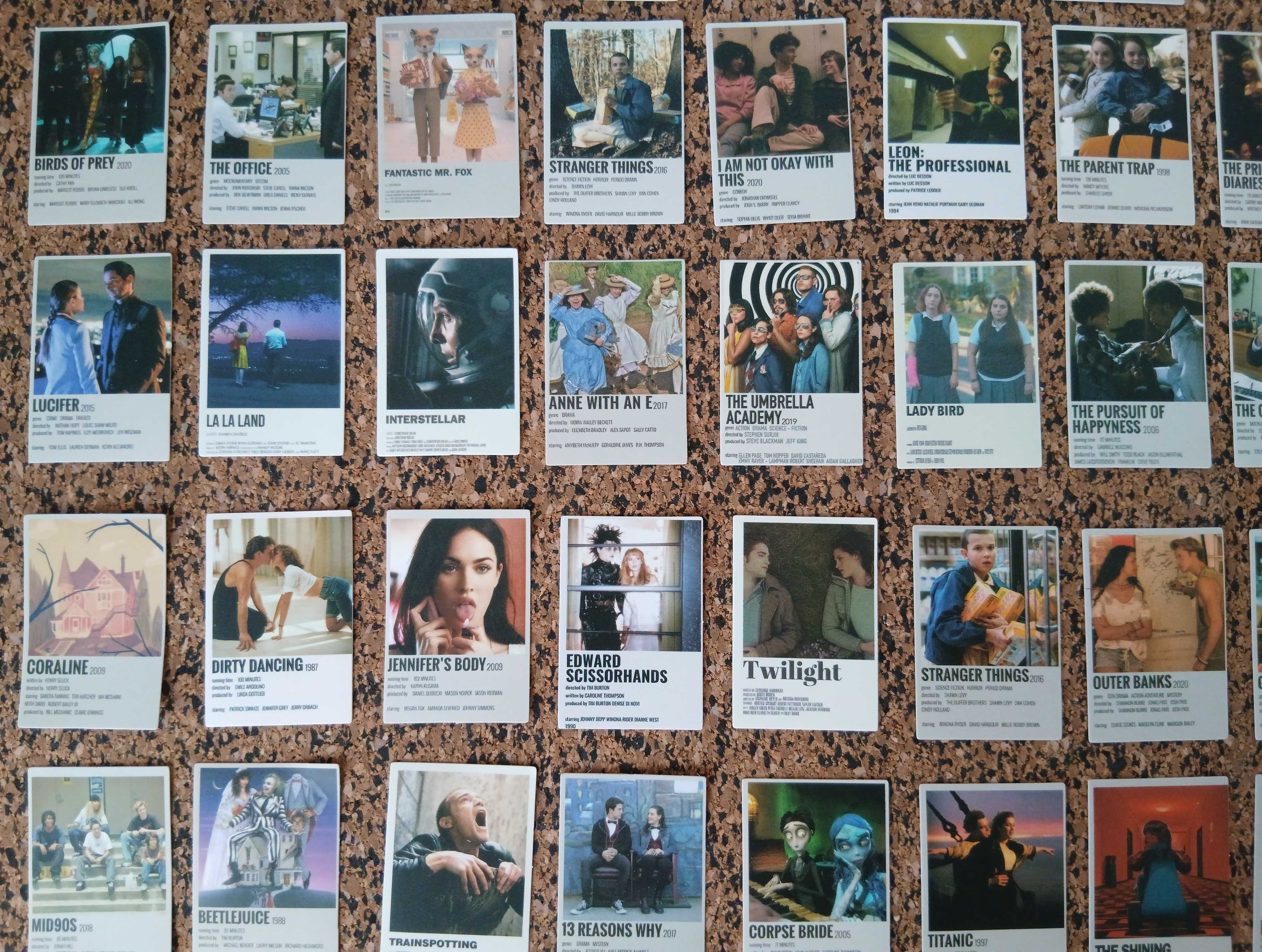 Lote de 64 autocolantes - Filmes e Séries