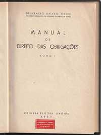 Manual de Direito das Obrigações Tomo I – 1957- Galvão Telles