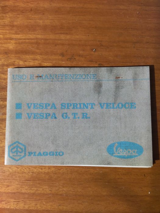 Vespa, Manual do Usuário e Manutenção