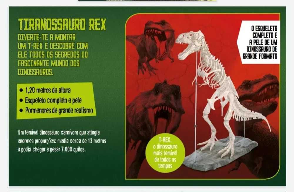 Dinossauro T-Rex com 1,20 metro de altura