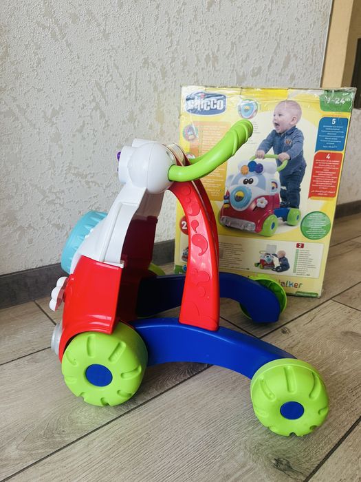 Chicco ходунки 2-в-1  Happy Hippy Walker, каталка, штовхачі
