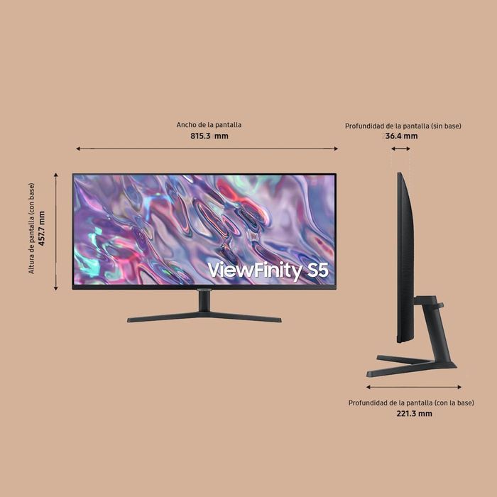 Monitor Samsung ViewFinity S5 S50GC 34” LED UWQHD