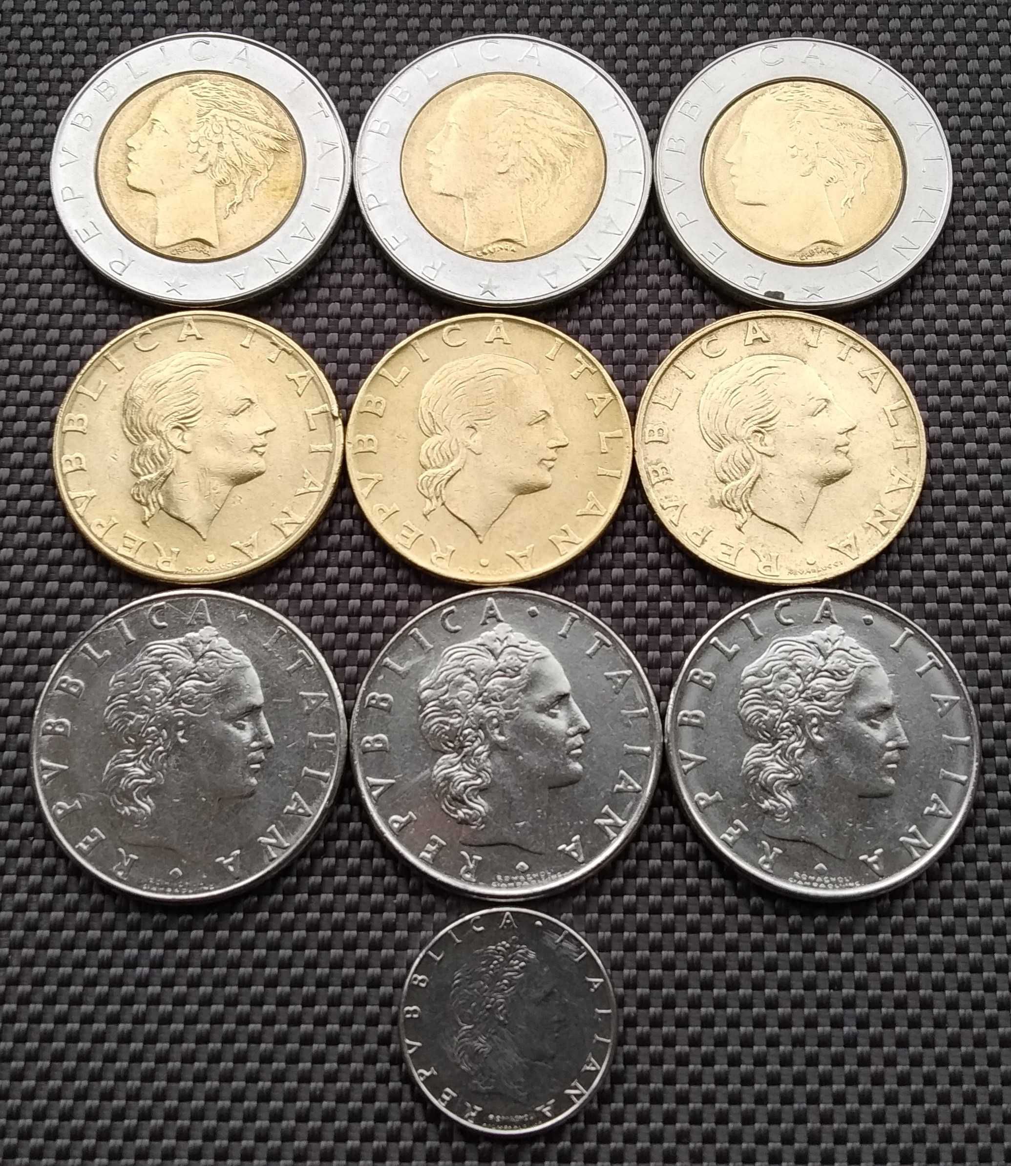 Коллекция из 10 монет Италии 1978 -1995 гг