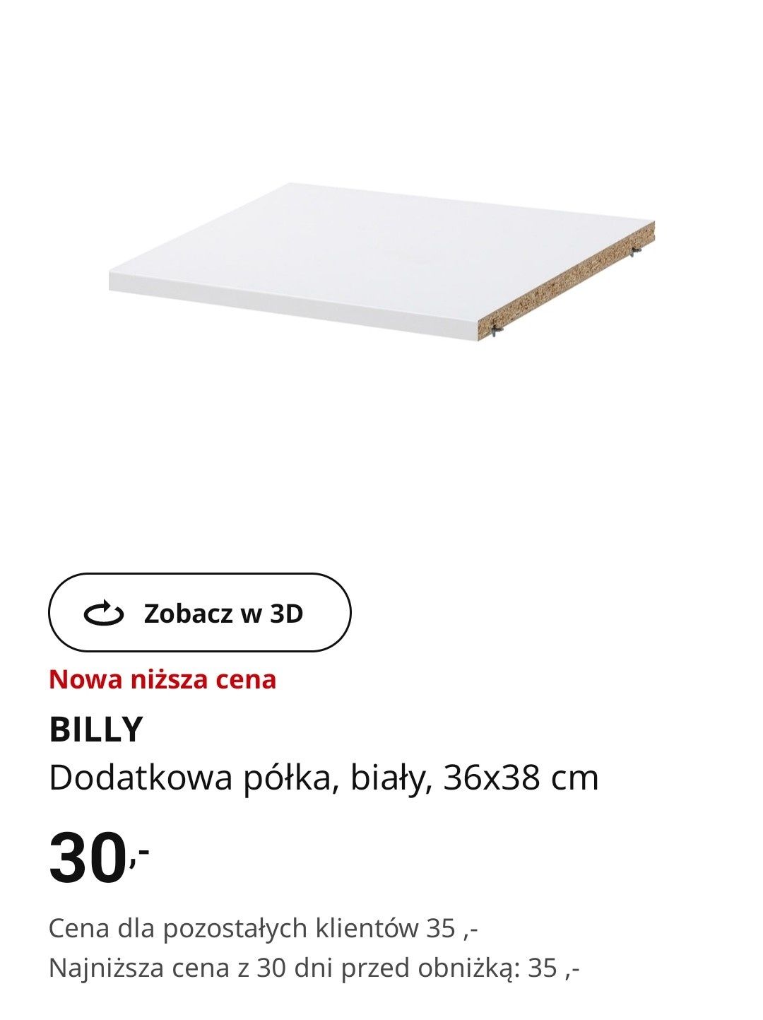 Półka do regału BILLY Ikea