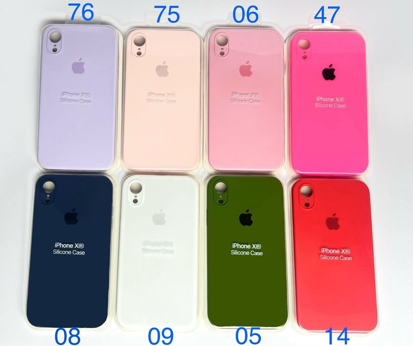 Чехол на iPhone XR квадратные бортики Silicone case full