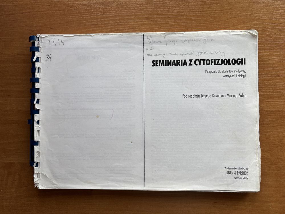 Seminaria z cytofizjologii