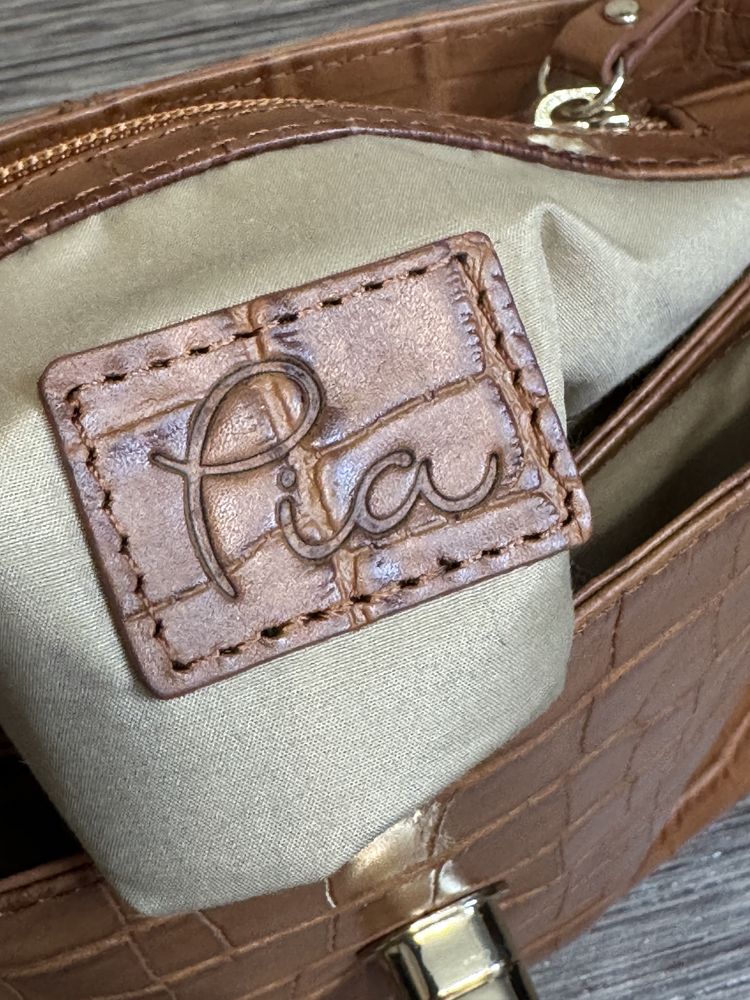 Шкіряна сумка з крокодиловим тисненням tuscan trails від pia jewelry