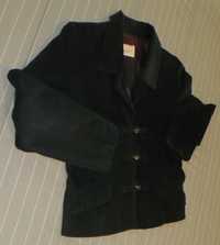 Casaco Blazer , bombazine, preto, Fabricado em Portugal, - Tam. L