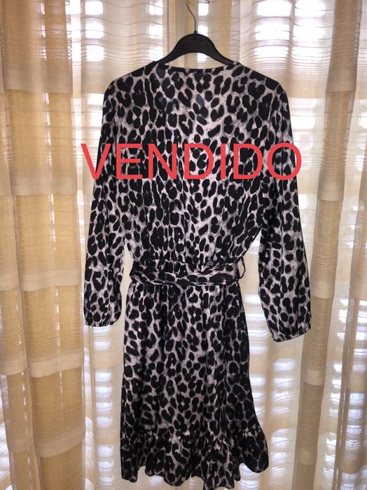 Vestido animal print / Vestido organza/renda / Vestido Mostarda