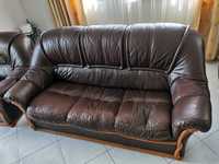 wypoczynek skórzany FORTE - kanapa i 2 fotele