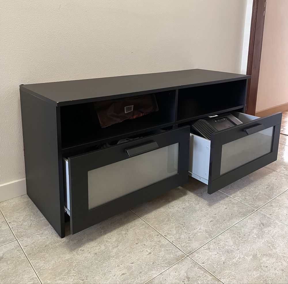 Móvel TV, preto, 120x41x53 cm