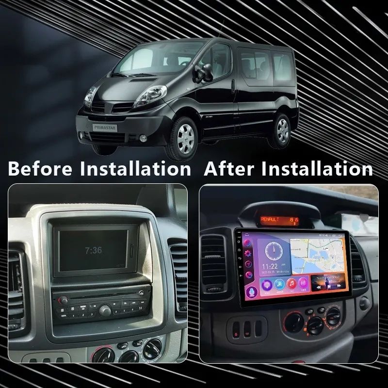 Автомагнитола Vivaro, traffic, prima star 2010- 2014 на android, gps,