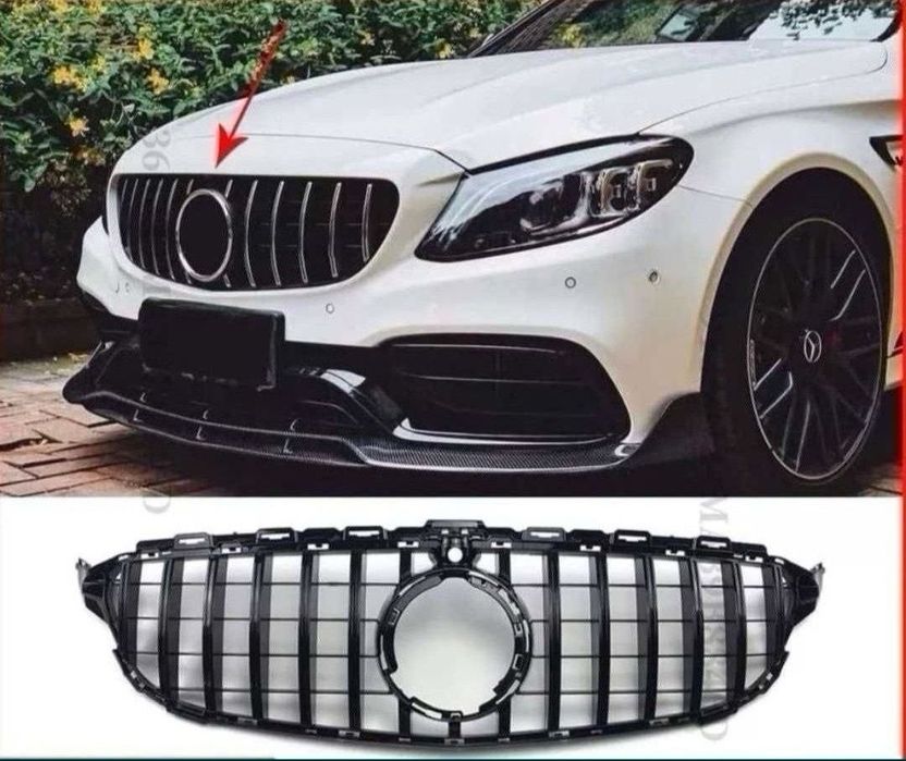 Grelha Frontal Mercedes Class C W205 AMG=GT-R C/ Câmera ( NOVA )