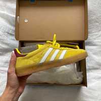 Оригінал Adidas gazelle жовті/бордо 38,5| UK 5.5