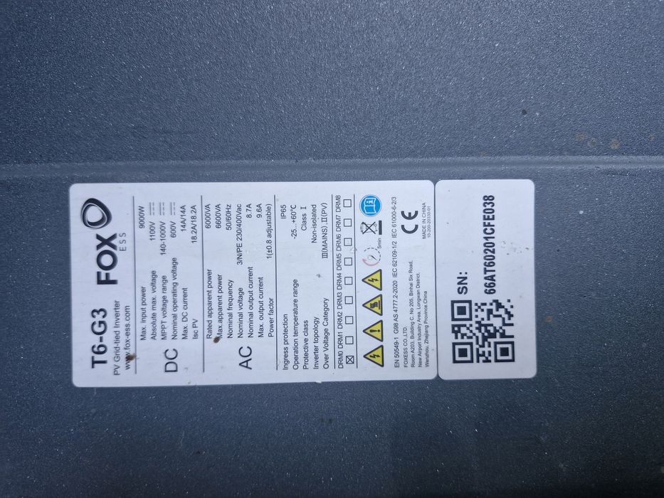 Falownik FOXess T6-G3 z Wi-Fi