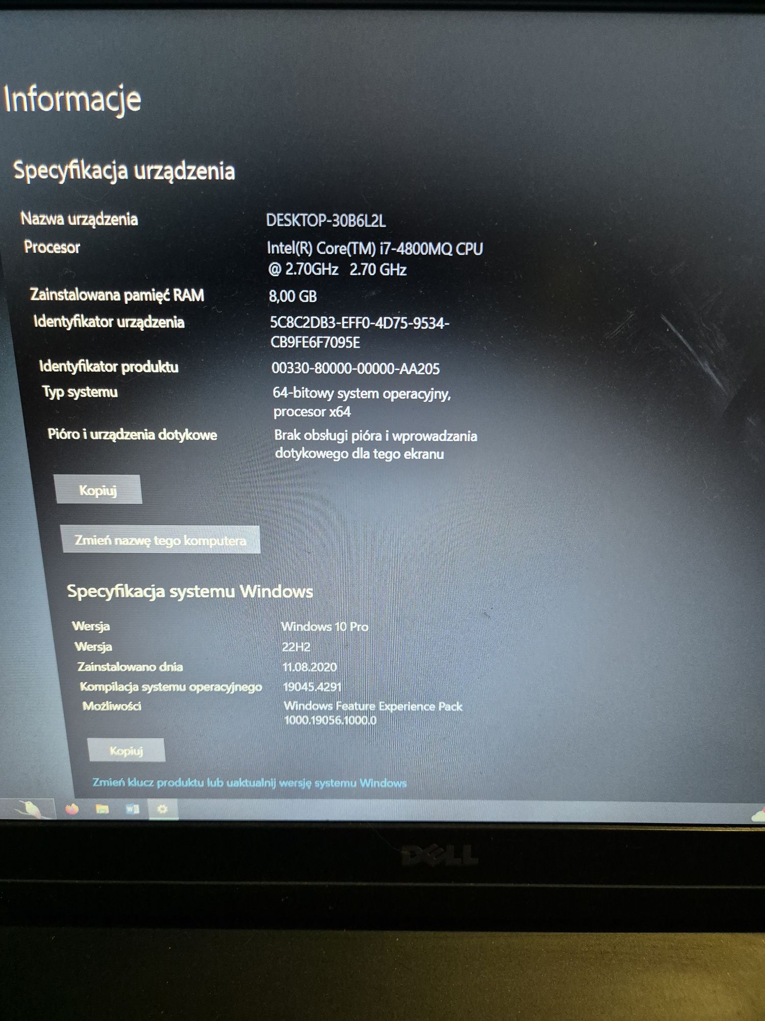 Komputer DELL Latitude E6540 laptop