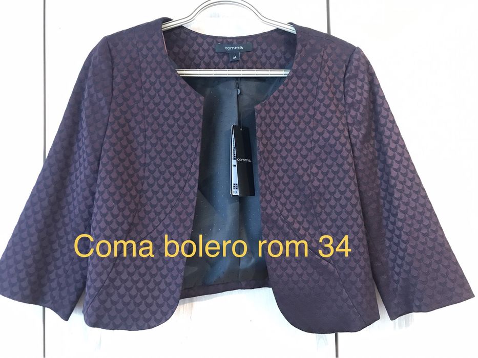 Comma bolero bolerko rozm 34 bordowe czarne bal studniówka impreza