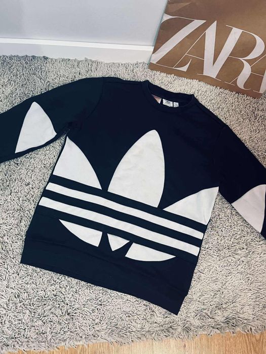 Adidas 13-14 lat bluza czarna dziecięca sport