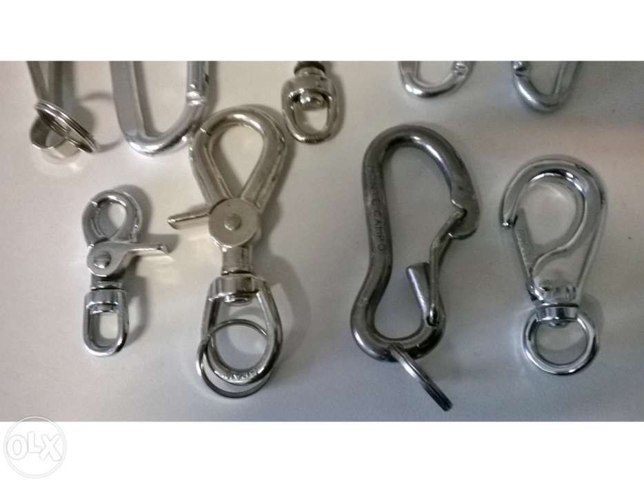 Mosquetões para várias utilidades