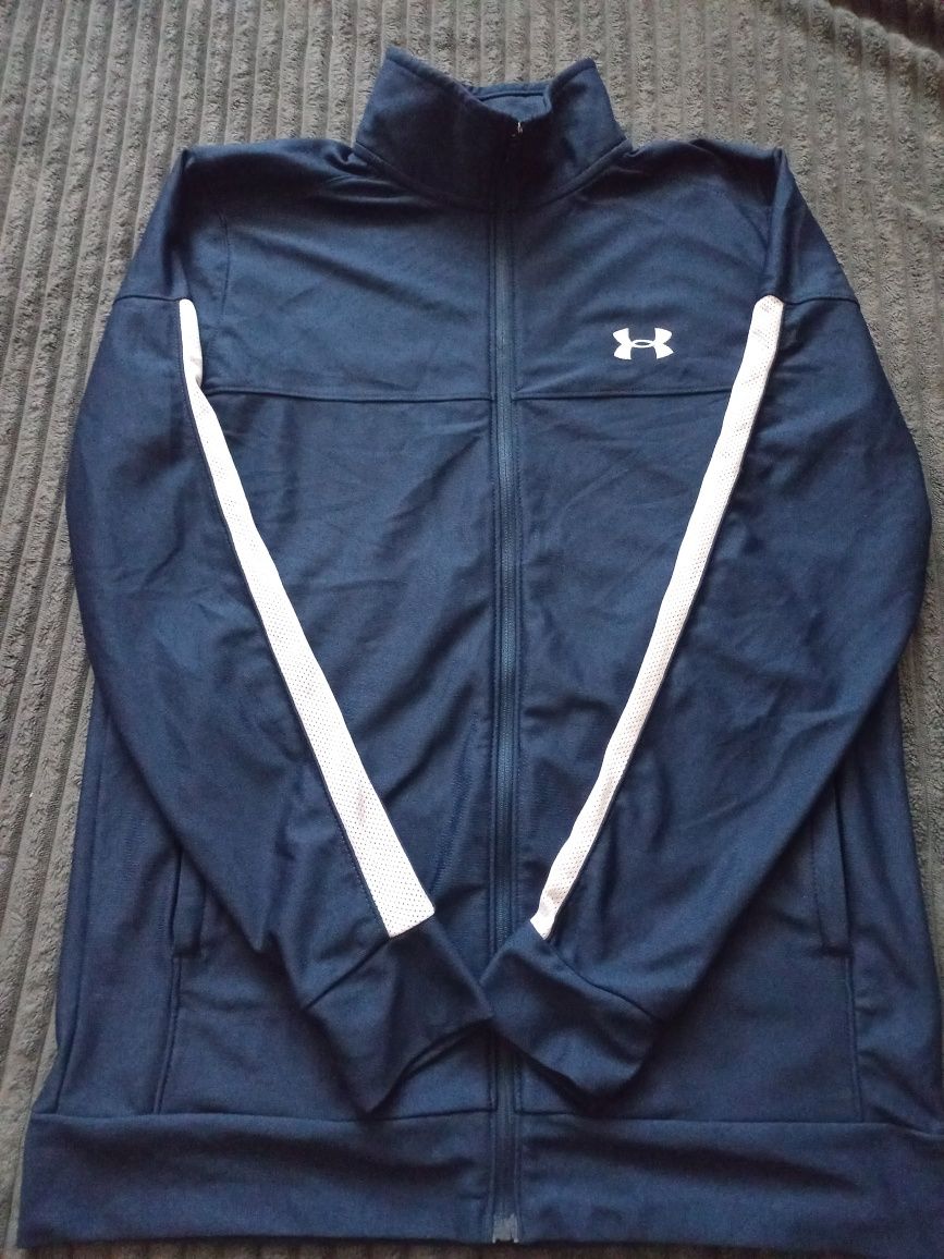 Чоловіча оригінальна кофта на замку  Under Armour темно-синя S-М