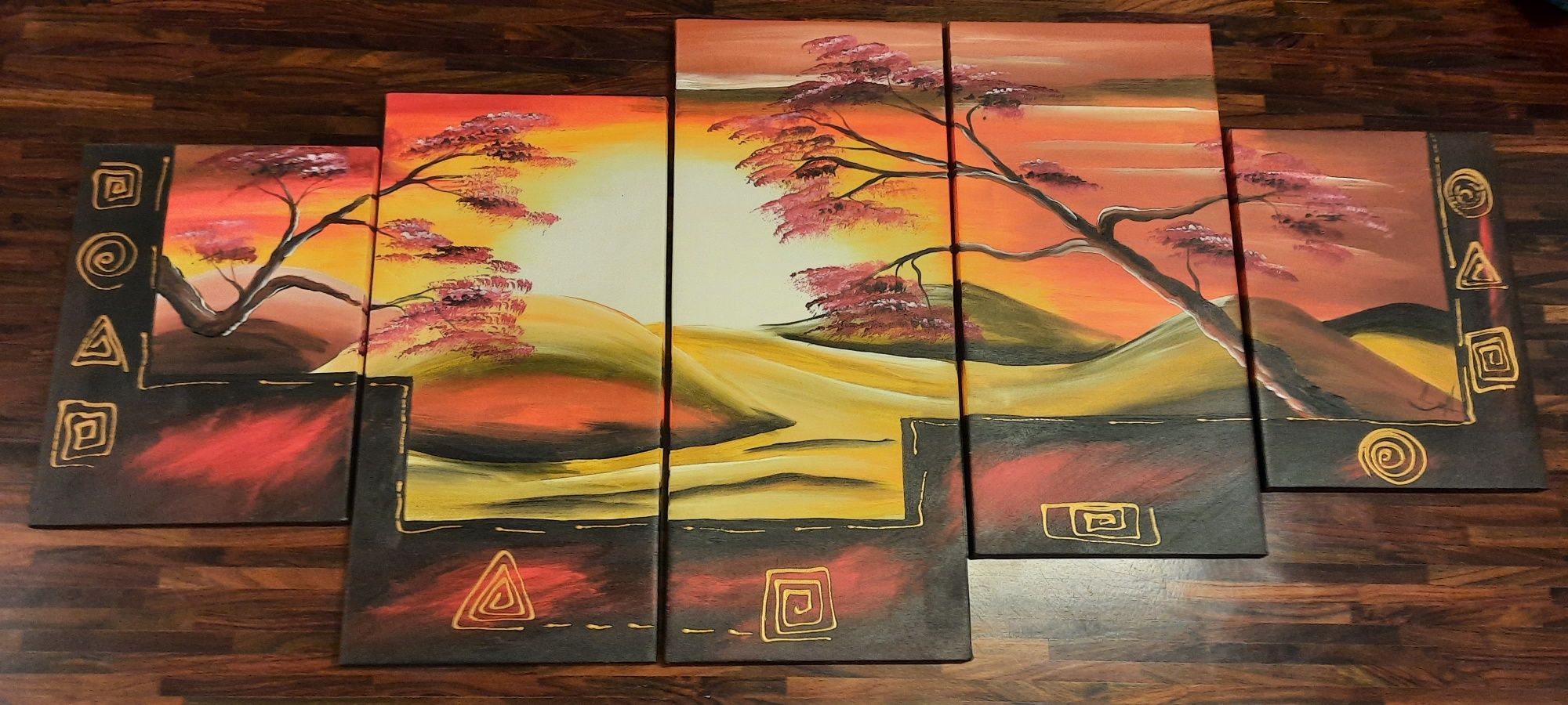 Obraz tryptyk 5 części 70x155cm