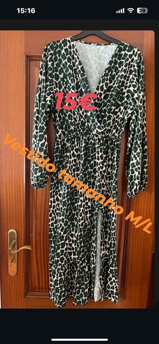 Vestido manga comprida