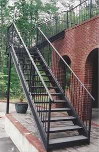 schody zewnętrzne metalowe stalowe loft
