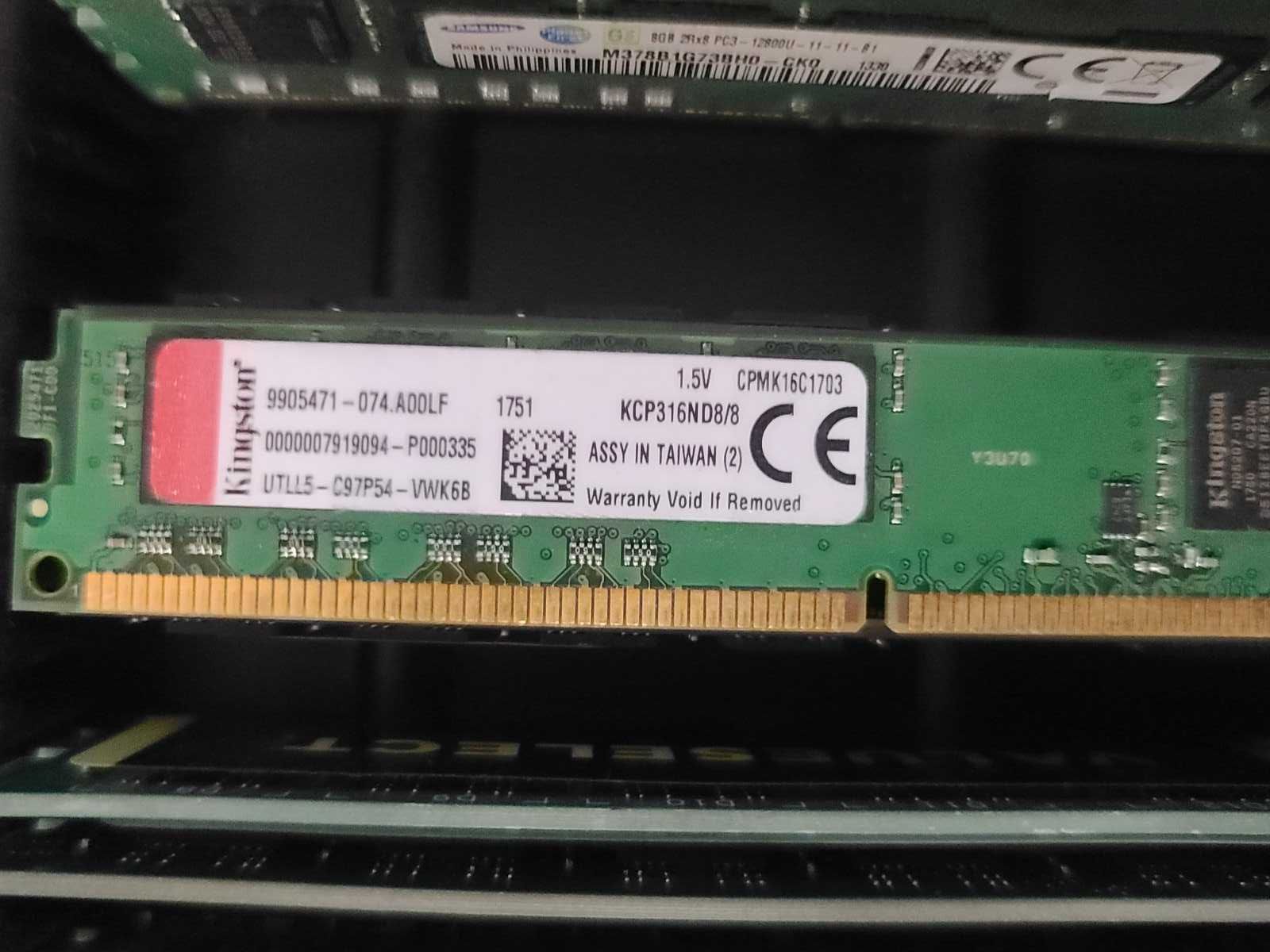 Оперативная Память DIMM DDR3 8GB 12800U 1066-1600MHz Unbufered