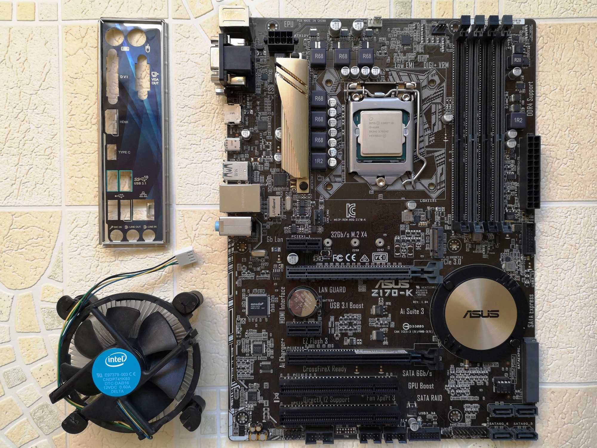 Комплект  Socket 1151   Asus Z170-K + і3-6100