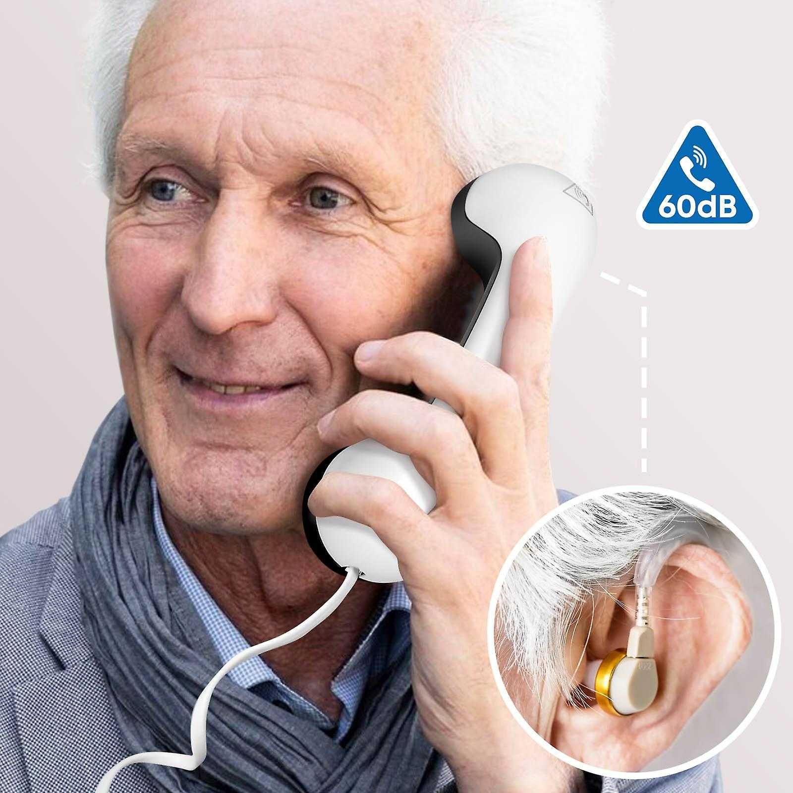 Telefon dla seniorów Senior Amplified 60dB dla słuchu, sygnał świetlny