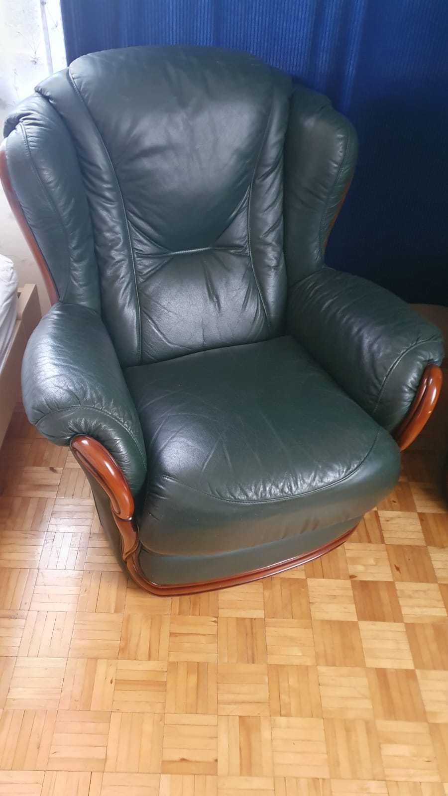 Sofa +2 fotele  kolor zielony