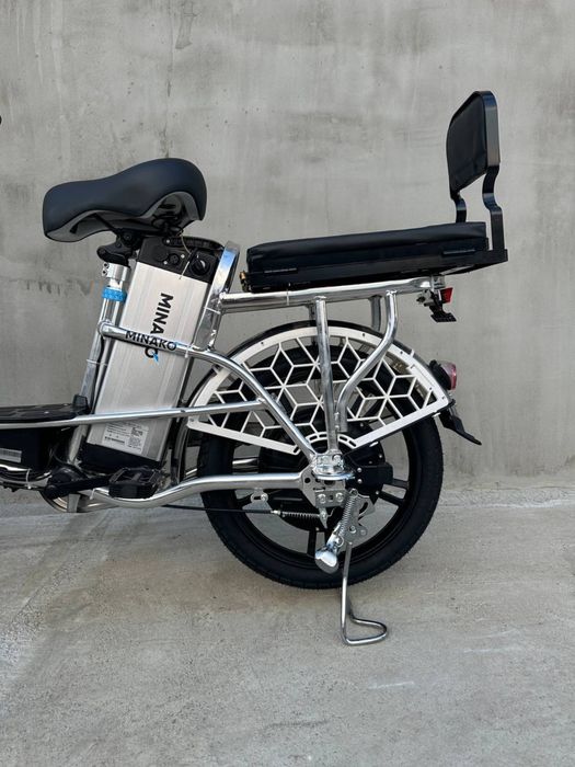Дорожній електровелосипед ‼️ Minako V12 Lux 600 W 18 Ah Chrome‼️