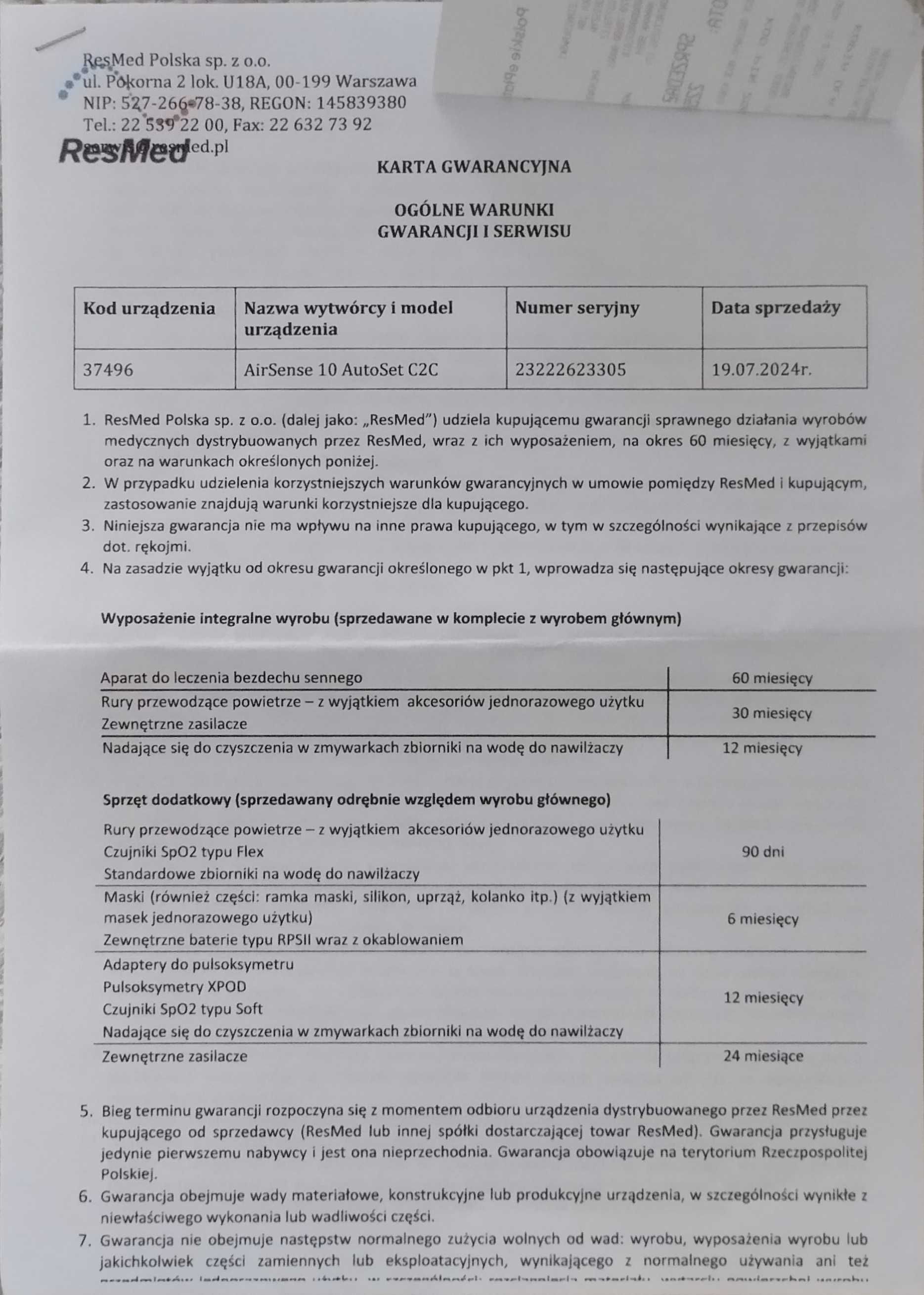 Aparat do leczenia bezdechu sennego