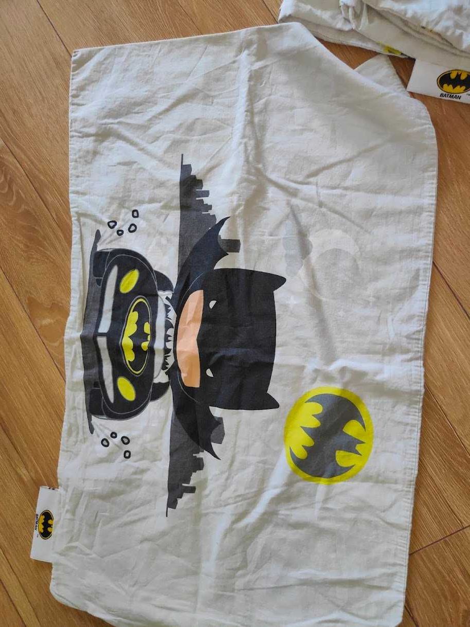 bawełniana szara powłoczka poduszka kołdra Batman