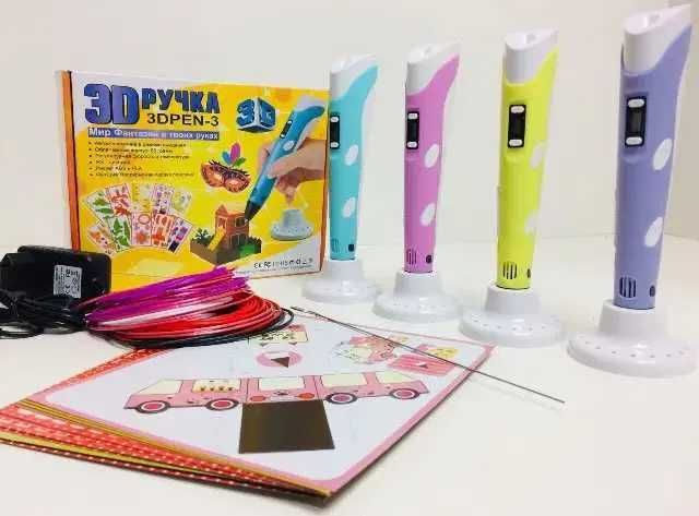 3D PEN-3 третього покоління 3д ручка з трафаретами Набір для 3D друку