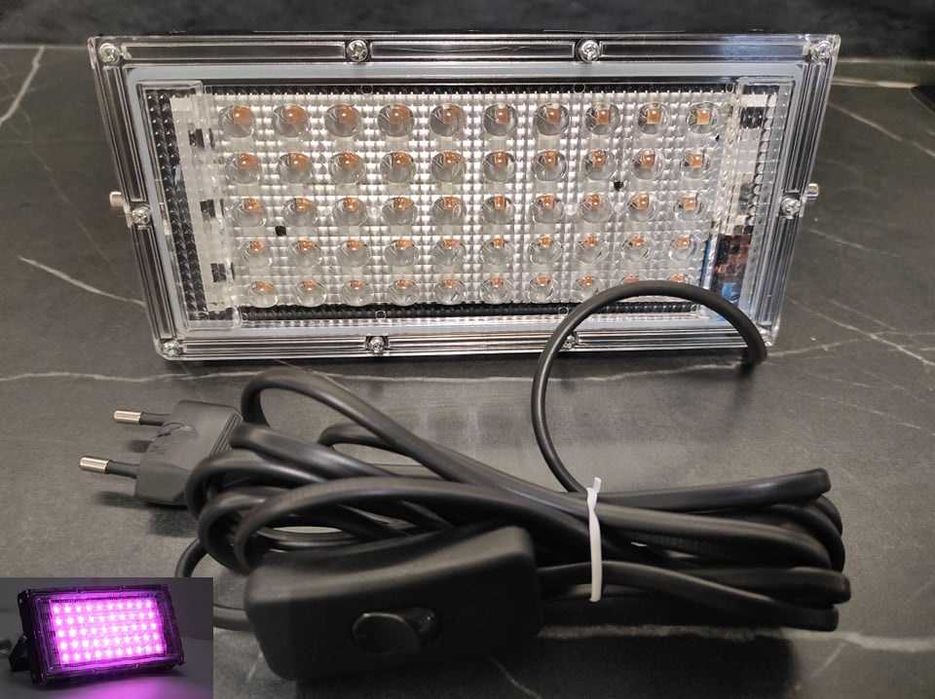 2szt. LED GROW lampa na panelu do roślin 30 / 50W z przewodem 1.5m