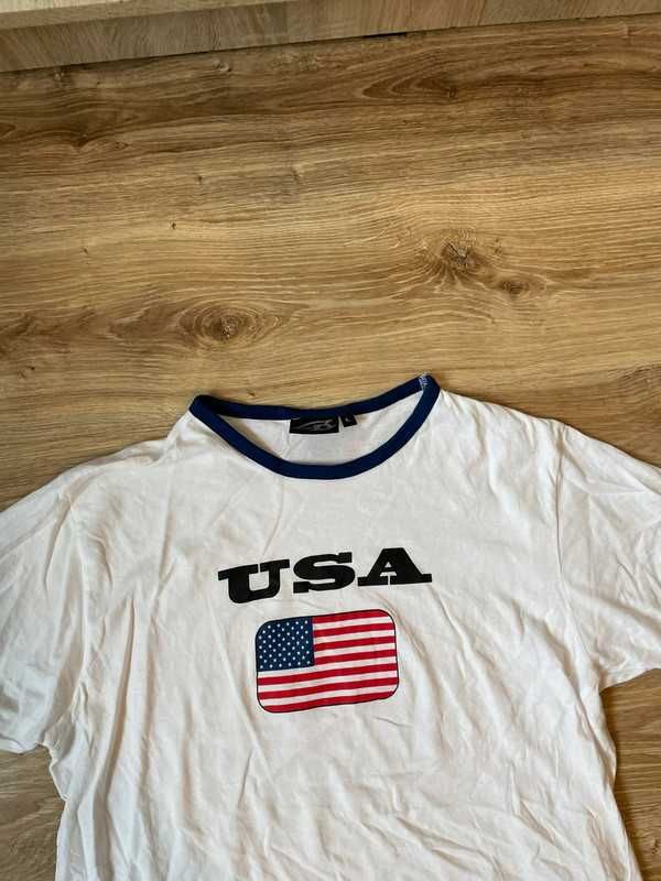 Koszulka Tee USA Vintage y2k Drip drill 90s 00s og logo