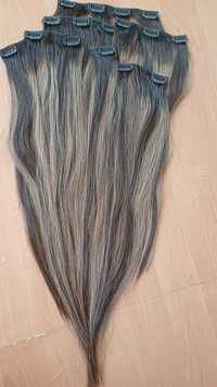 Włosy naturalne Clip in 55cm