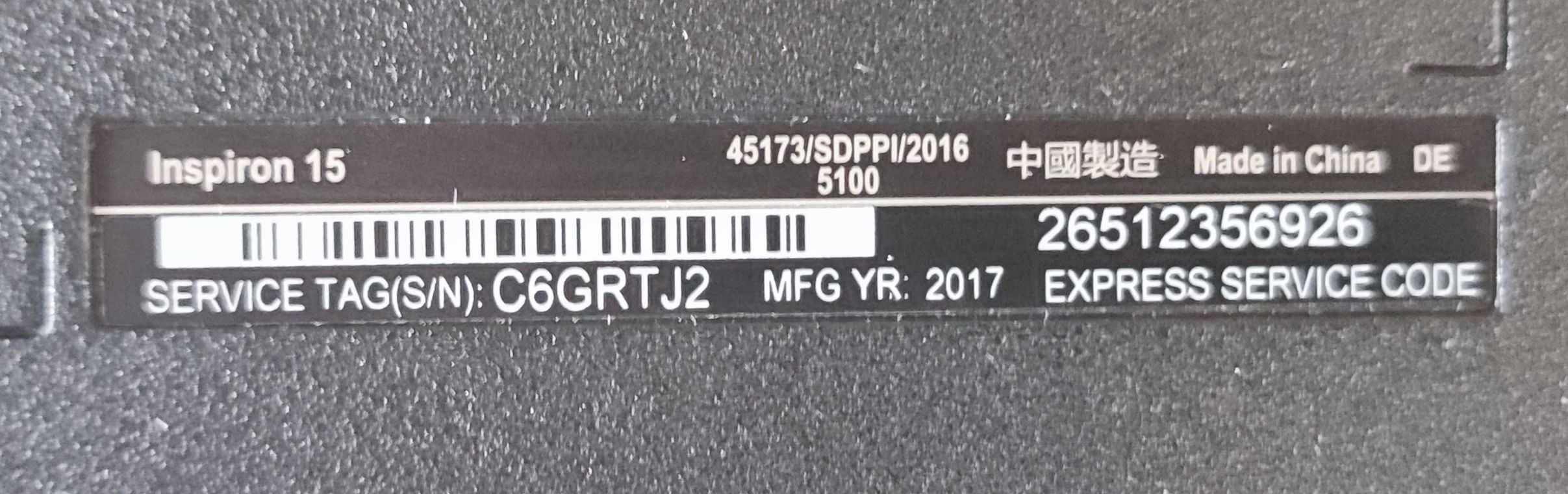 Komputer Dell Inspiron 15 3567