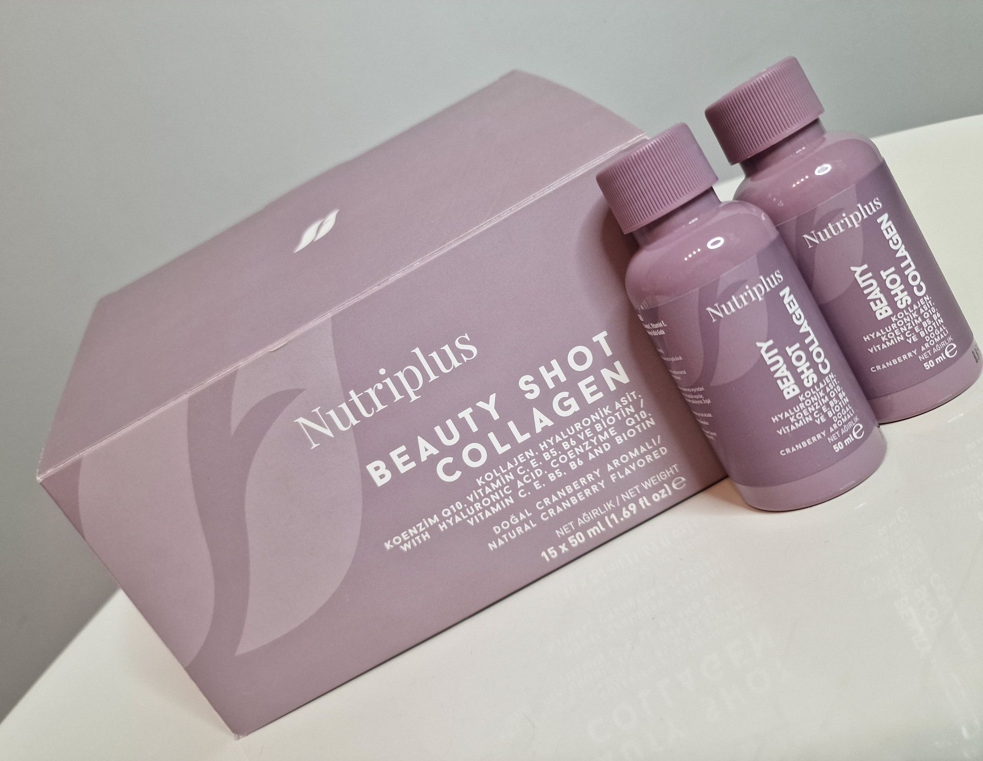 15x Kolagen Beauty Shot Nutriplus +Q10, B5, B6, C, E...