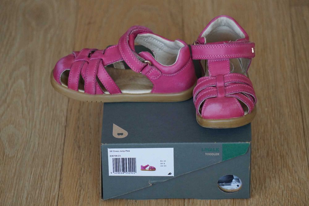 Sandały dziewczęce Bobux I-Walk Cross Jump Pink rozmiar 23