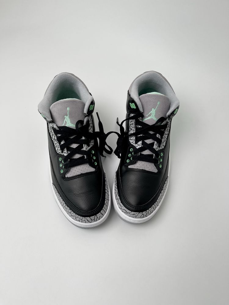 Оригинал Nike Air Jordan 3 Retro Green Glow (CT8532 031) кожание ретро