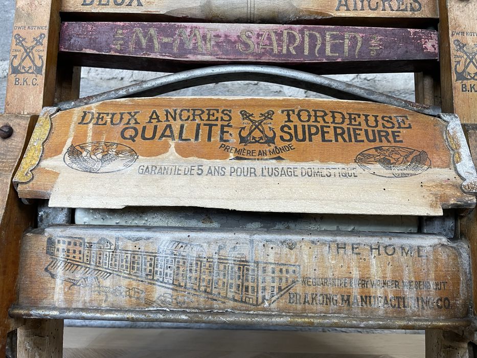 Wyżymaczka magiel ręczny antyk stary sygnowany