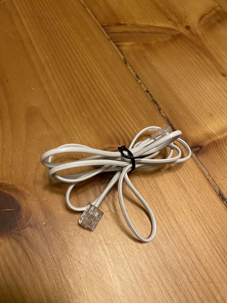 Kabel RJ11 telefoniczny (2 sztuki: 1,15 i 2,05 metra)