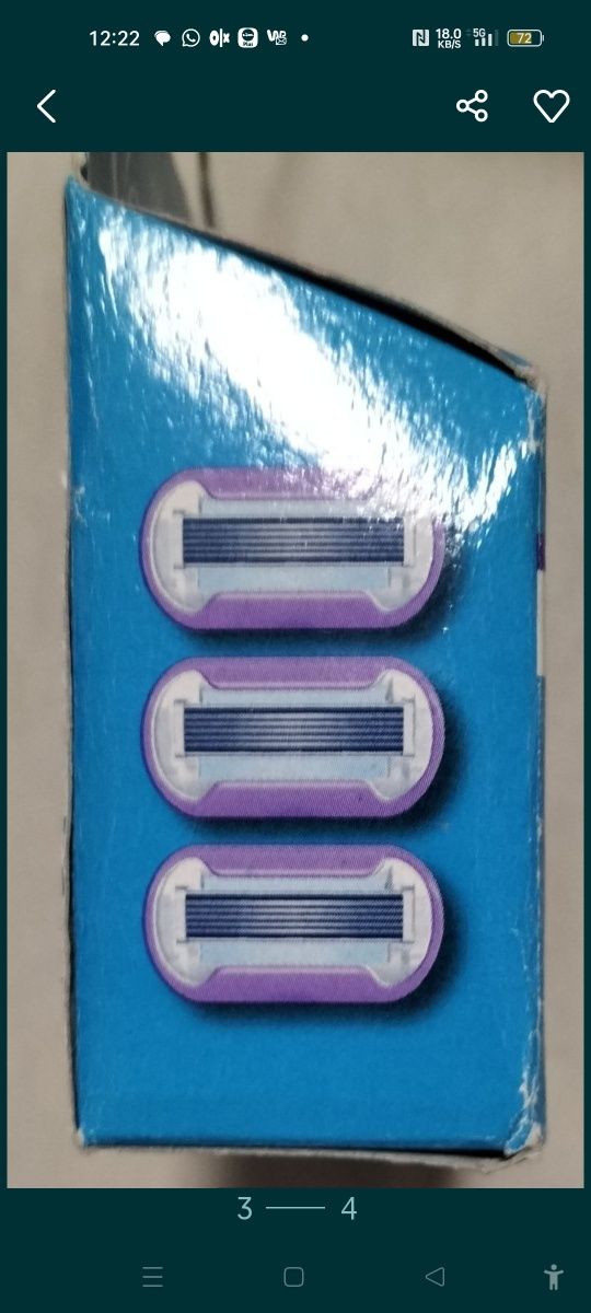 Ostrza do maszynki Gillette Venus swirl extra smooth,3 sztuki
